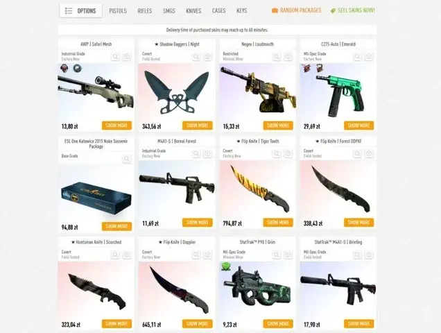 Jak sprzedać skiny CS:GO? Najpopularniejsze platformy do sprzedaży skinów Counter-Strike
